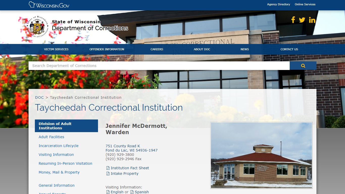 DOC Taycheedah Correctional Institution