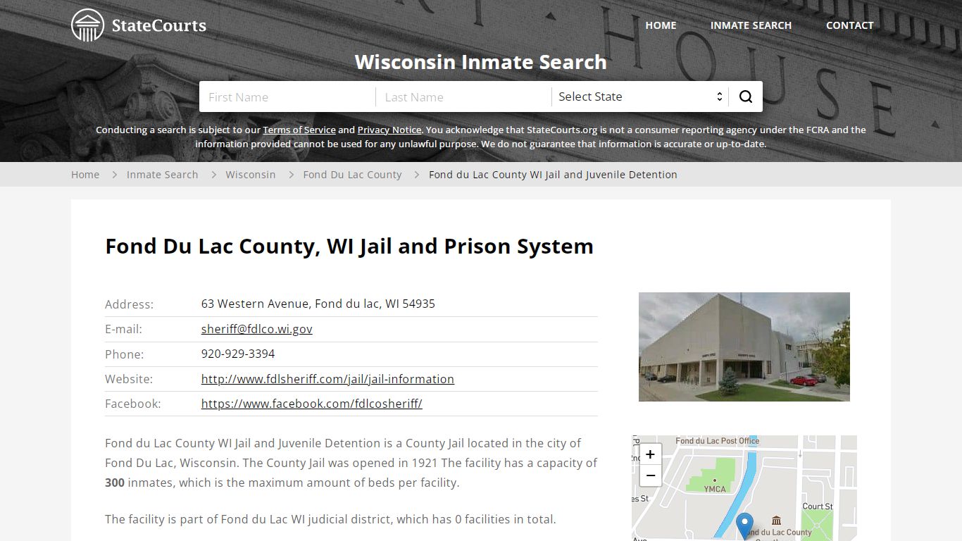 Fond du Lac County WI Jail and Juvenile Detention Inmate ...